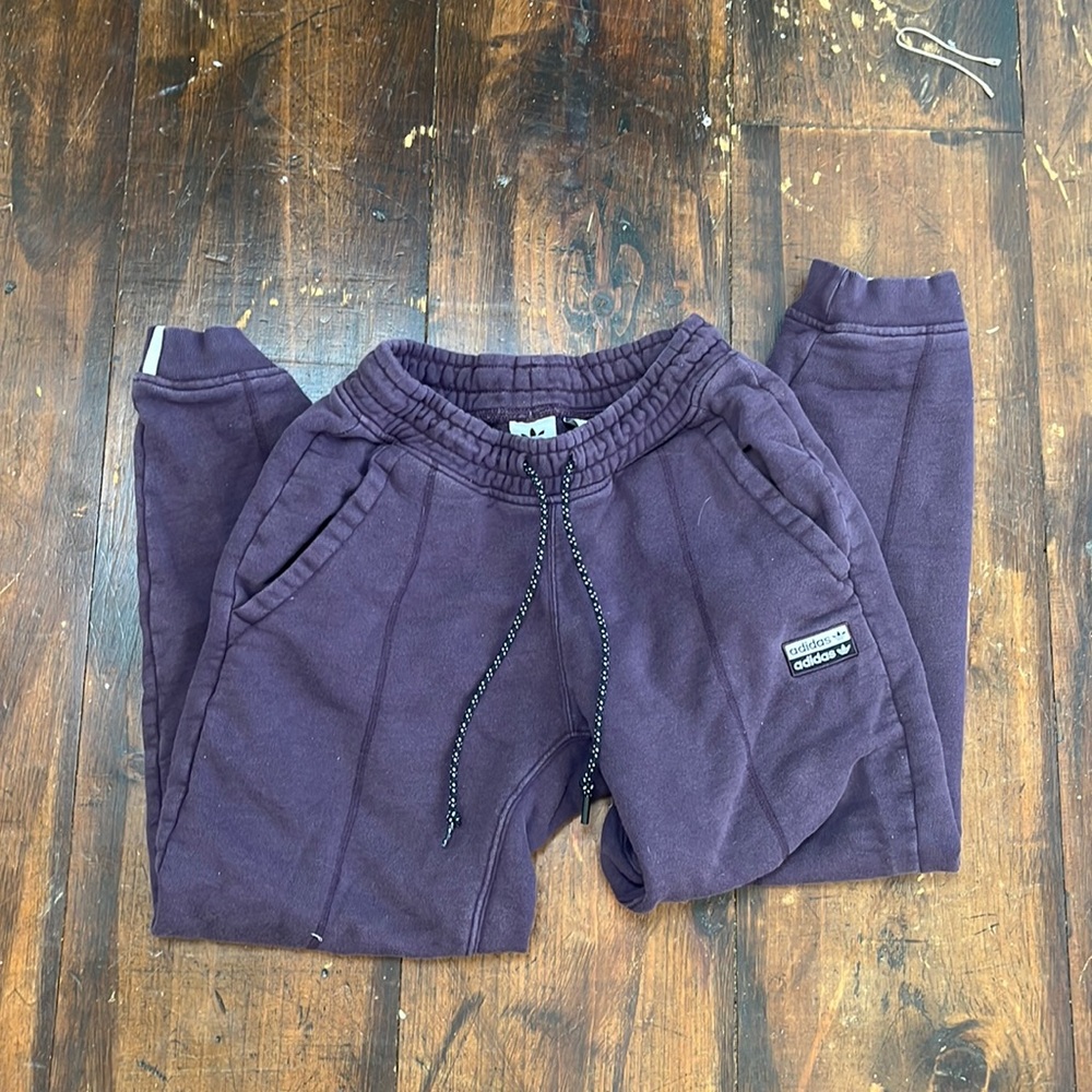 adidas purple sweatpants!